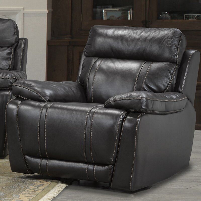 Red Barrel Studio Theisen Leather Manual Wall Hugger Recliner Wayfair.ca